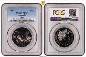 2015 50C Year of the Goat MS69