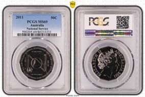 2011 50C National Service MS69