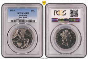 1998 50C Bass Strait MS68