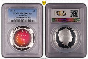2014 $5 Orion Southern Sky Colorized PR70DCAM