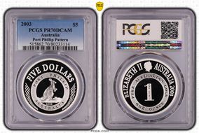 2003 $5 Port Phillip Pattern PR70DCAM