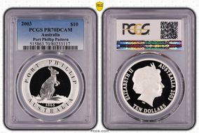 2003 $10 Port Phillip Pattern PR70DCAM