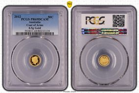 2012 50C Coat of Arms  0.5g Gold PR69DCAM