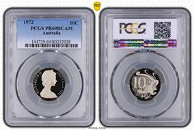 1972 10C PR69DCAM