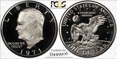1971-S $1 Silver PR67DCAM