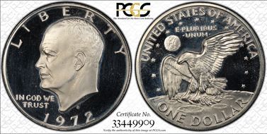 1972-S $1 Silver PR64DCAM