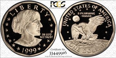 1999-P SBA$1 PR68DCAM