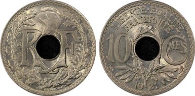 1921 10C Gad-286 F-138 MS66