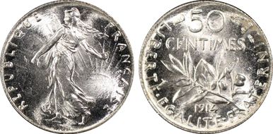 1914 50C Gad-420 F-190 MS65