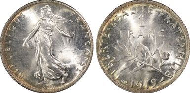 1919 1 Fr Gad-467 F-217 MS65