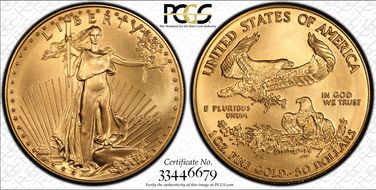 1999 $50 Gold Eagle MS68