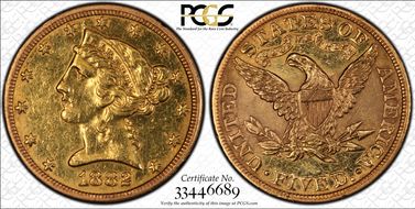1882 $5 N1