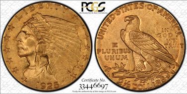 1925-D $2.50 MS61