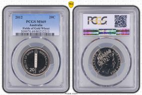 2012 20C Fields of Gold Wheat MS69