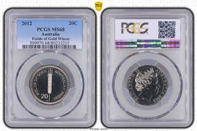 2012 20C Fields of Gold Wheat MS68