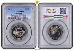 2013 20C Banknotes - 10 Shilling MS68