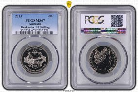 2013 20C Banknotes - 10 Shilling MS67