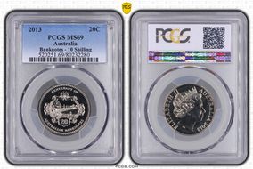 2013 20C Banknotes - 10 Shilling MS69