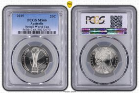 2015-S 20C Netball World Cup Counterstamp MS66
