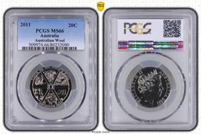 2011 20C Australian Wool MS66