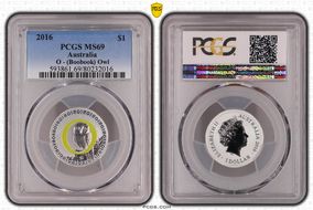 2016 $1 O - (Boobook) Owl Ag MS69