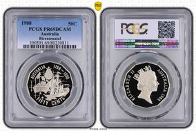 1988 50C Bicentennial PR69DCAM