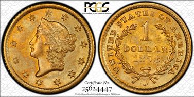 1852-O G$1 MS64