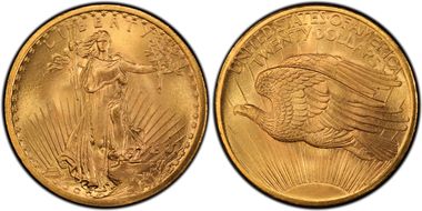 1907 $20 Saint-Gaudens MS67