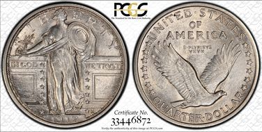 1917 25C Type 1 MS62FH