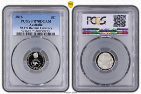 2016 5C 50 Yrs Decimal Currency PR70DCAM