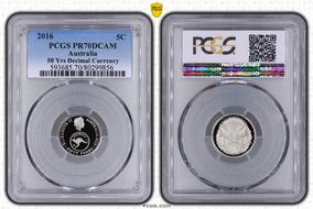 2016 5C 50 Yrs Decimal Currency PR70DCAM