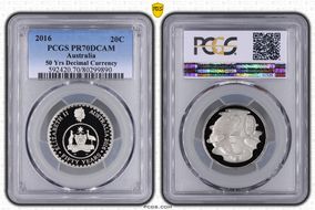 2016 20C 50 Yrs Decimal Currency PR70DCAM