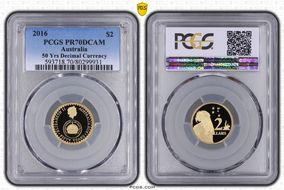 2016 $2 50 Yrs Decimal Currency PR70DCAM
