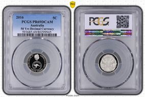 2016 5C 50 Yrs Decimal Currency PR69DCAM