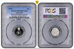 2016 5C 50 Yrs Decimal Currency PR70DCAM