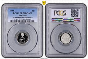2016 5C 50 Yrs Decimal Currency PR70DCAM