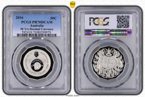 2016 50C 50 Yrs Decimal Currency PR70DCAM