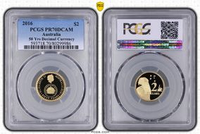 2016 $2 50 Yrs Decimal Currency PR70DCAM