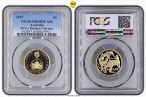 2016 $1 50 Yrs Decimal Currency PR69DCAM