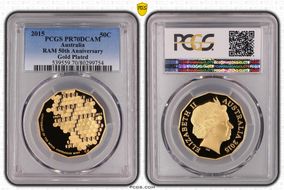 2015 50C RAM 50th Anniversary Gold Plated PR70DCAM