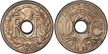 1928 10C Gad-286 F-138 MS67