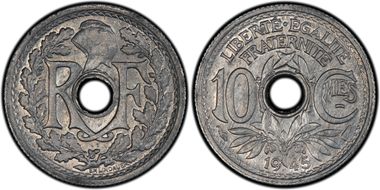 1945 10C Gad-292 F-143 MS65