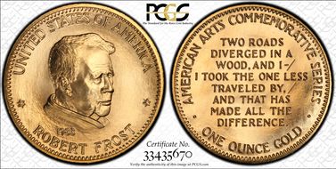 1983 AV Medal Robert Frost MS68+