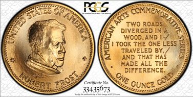 1983 AV Medal Robert Frost MS67