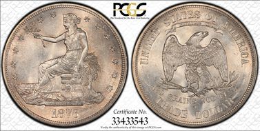1876-S T$1 MS62