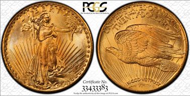 1927 $20 MS66+ 