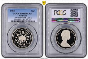1982 50C Commonwealth Games PR68DCAM