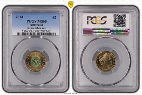 2014 $2 Remembrance - Colorized MS65