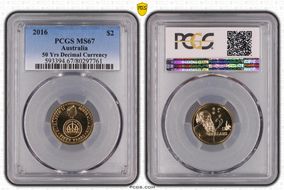 2016 $2 50 Yrs Decimal Currency MS67