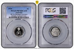 2016 5C 50 Yrs Decimal Currency PR70DCAM